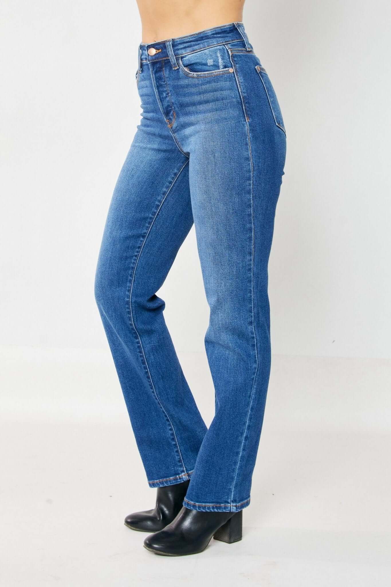 Ricki Hidden Button Fly Dad Jeans - Lavender Hills BeautyJudy Blue