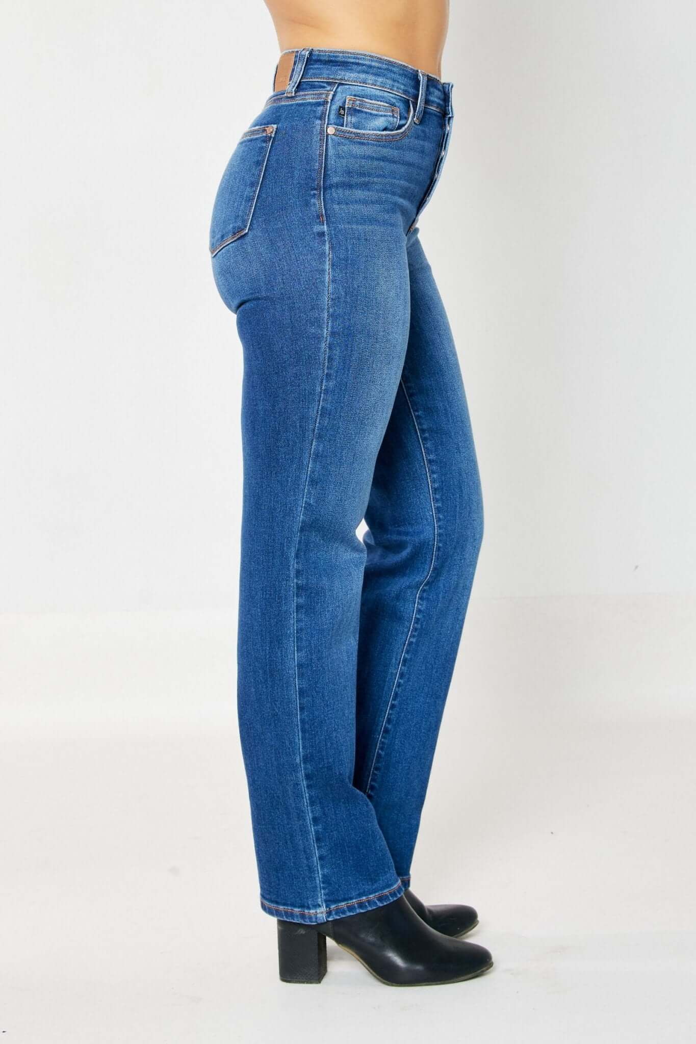 Ricki Hidden Button Fly Dad Jeans - Lavender Hills BeautyJudy Blue