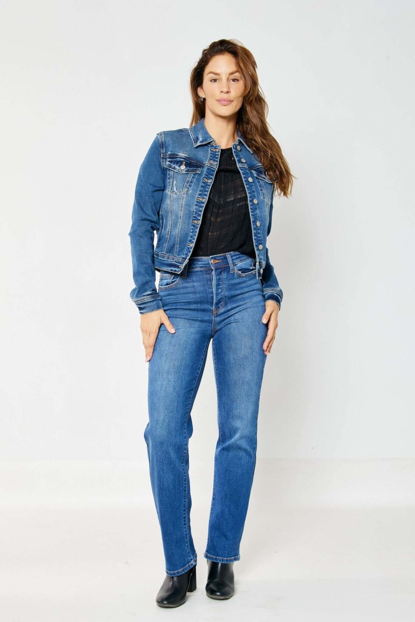 Ricki Hidden Button Fly Dad Jeans - Lavender Hills BeautyJudy Blue