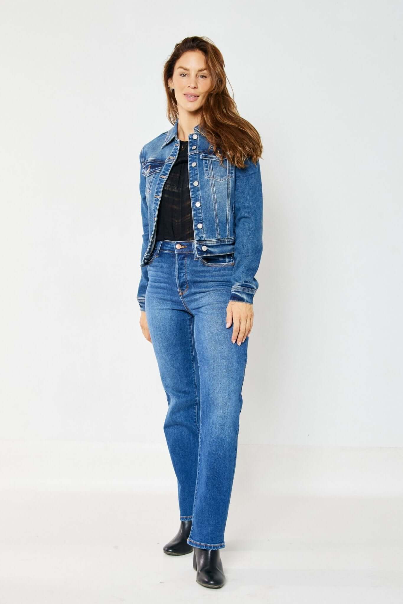 Ricki Hidden Button Fly Dad Jeans - Lavender Hills BeautyJudy Blue