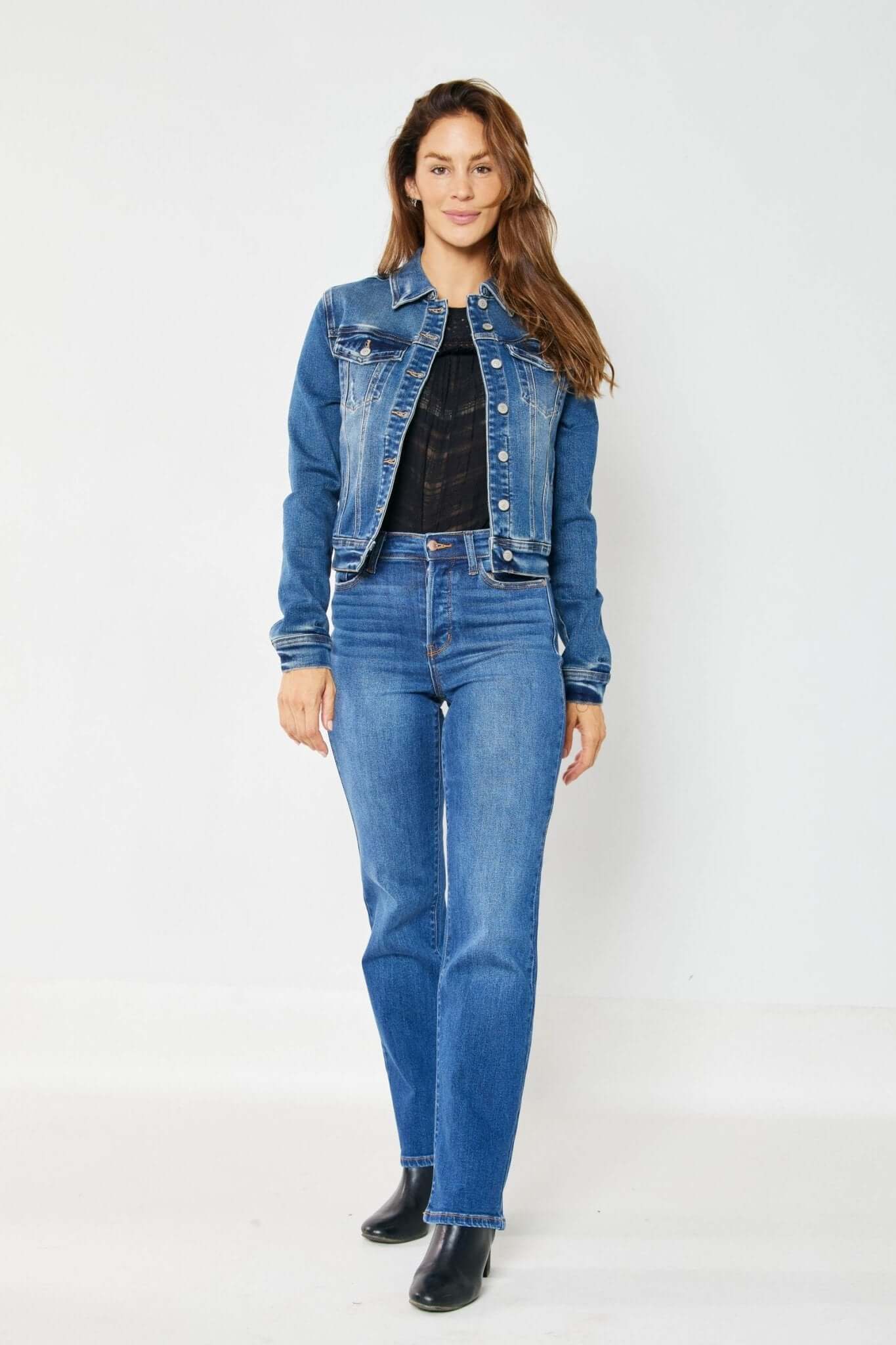 Ricki Hidden Button Fly Dad Jeans - Lavender Hills BeautyJudy Blue