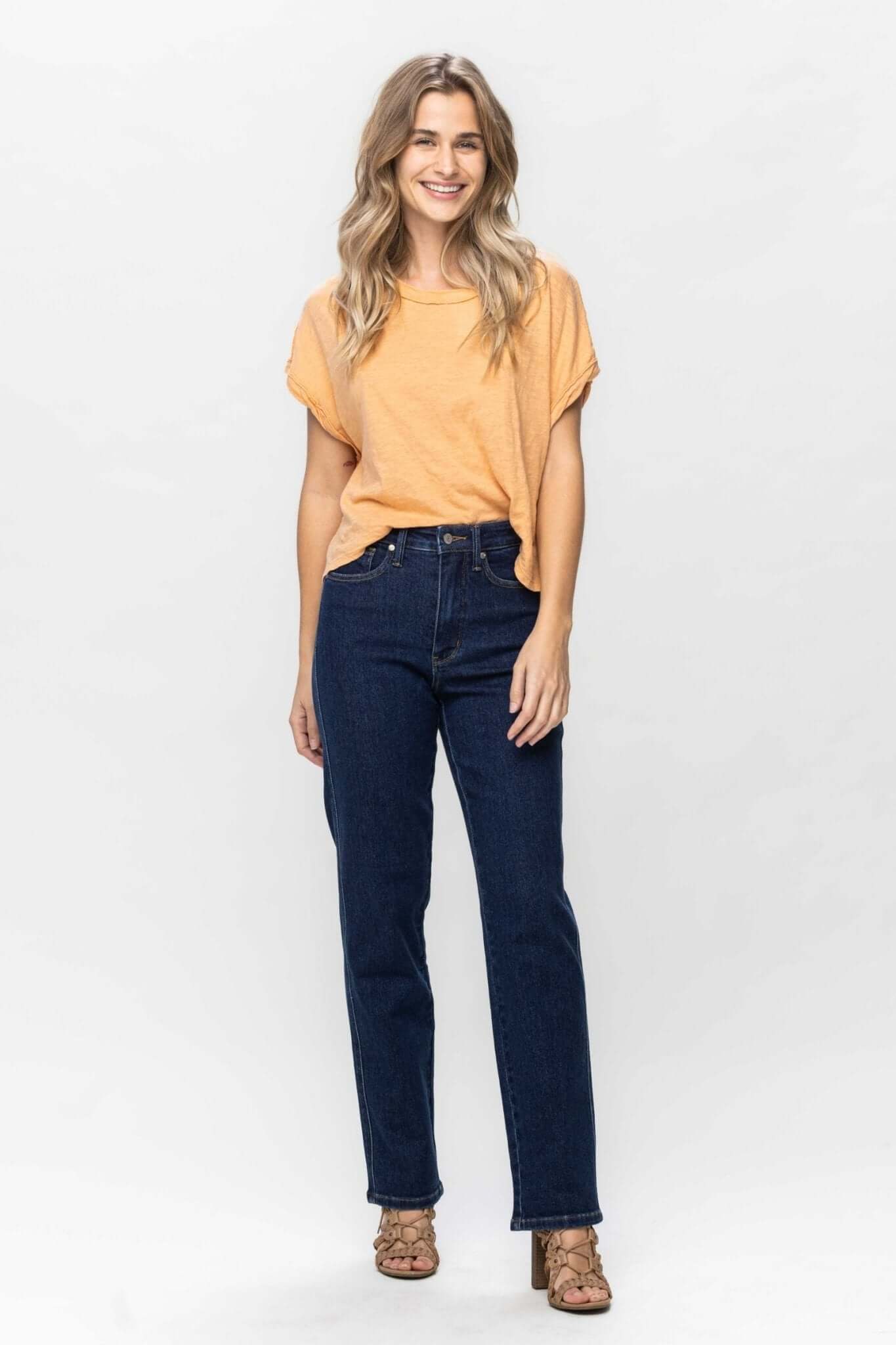 Josie Tummy Control Classic Straight Jeans - Lavender Hills BeautyJudy Blue