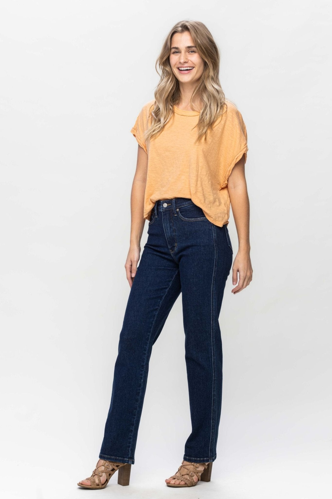 Josie Tummy Control Classic Straight Jeans - Lavender Hills BeautyJudy Blue