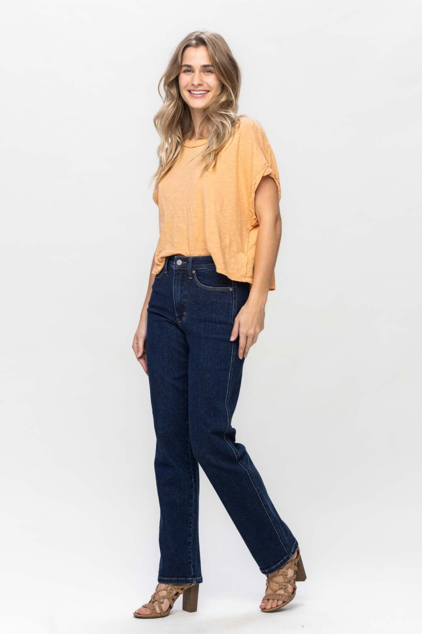 Josie Tummy Control Classic Straight Jeans - Lavender Hills BeautyJudy Blue