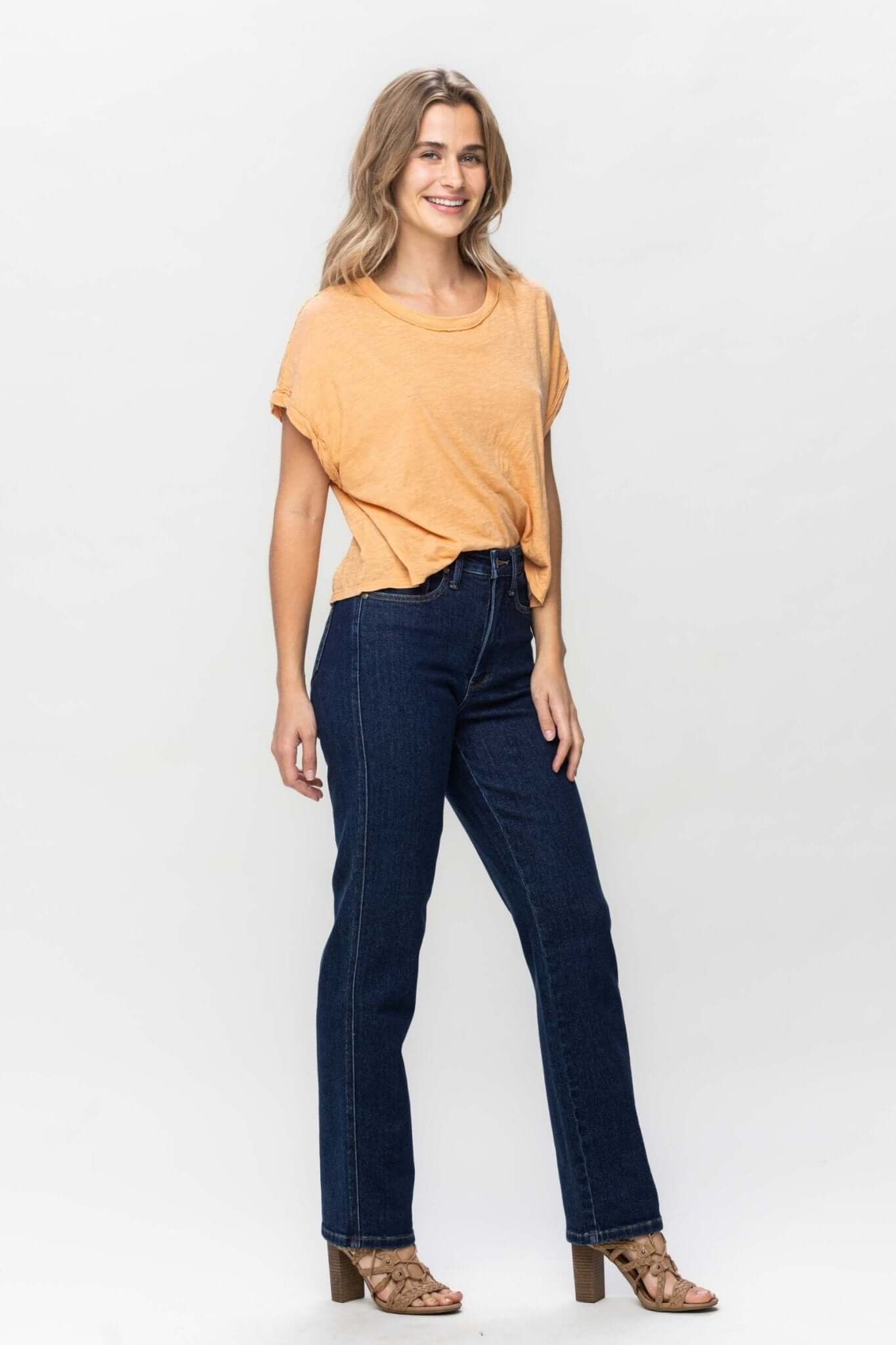 Josie Tummy Control Classic Straight Jeans - Lavender Hills BeautyJudy Blue