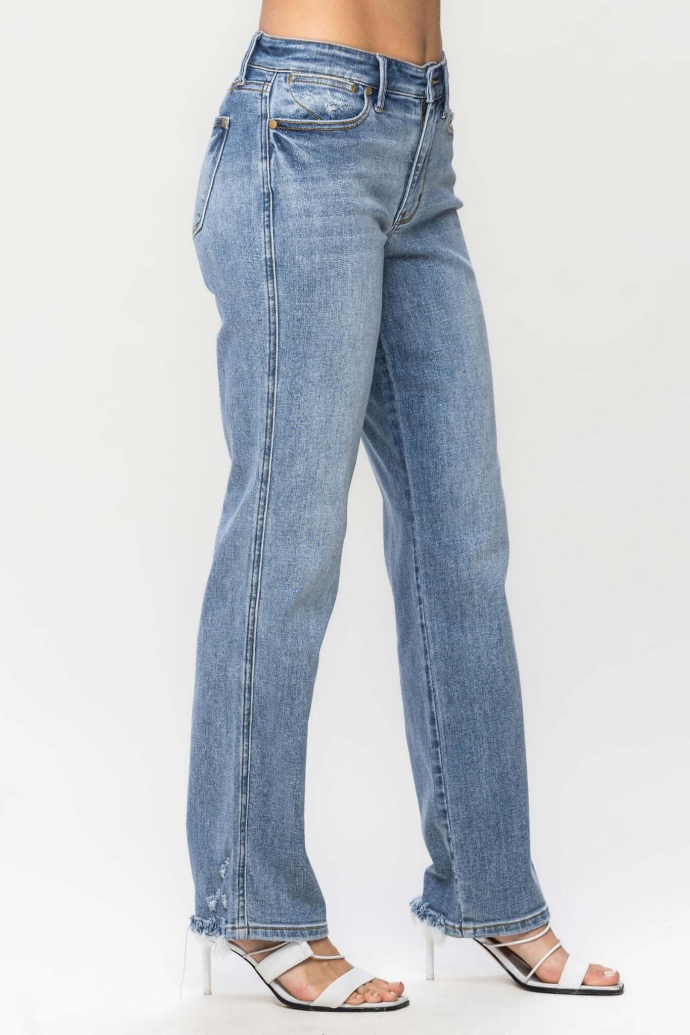 Scotti Mid-Rise Phone Pocket Dad Jean - Lavender Hills BeautyJudy Blue