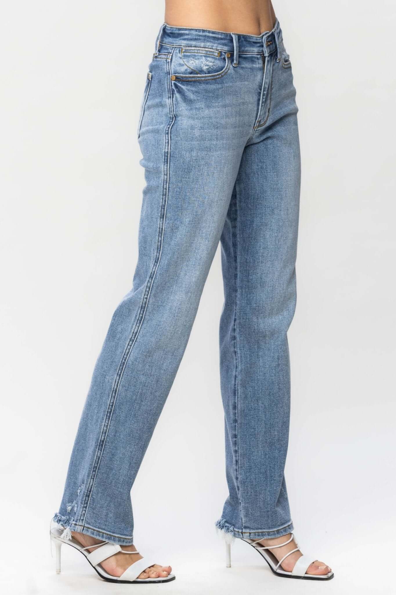 Scotti Mid-Rise Phone Pocket Dad Jean - Lavender Hills BeautyJudy Blue