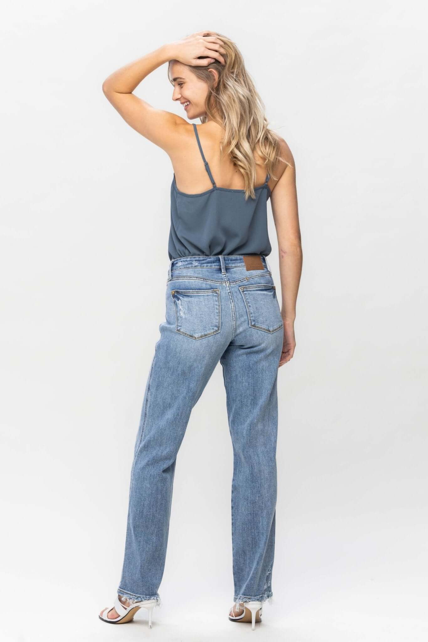 Scotti Mid-Rise Phone Pocket Dad Jean - Lavender Hills BeautyJudy Blue