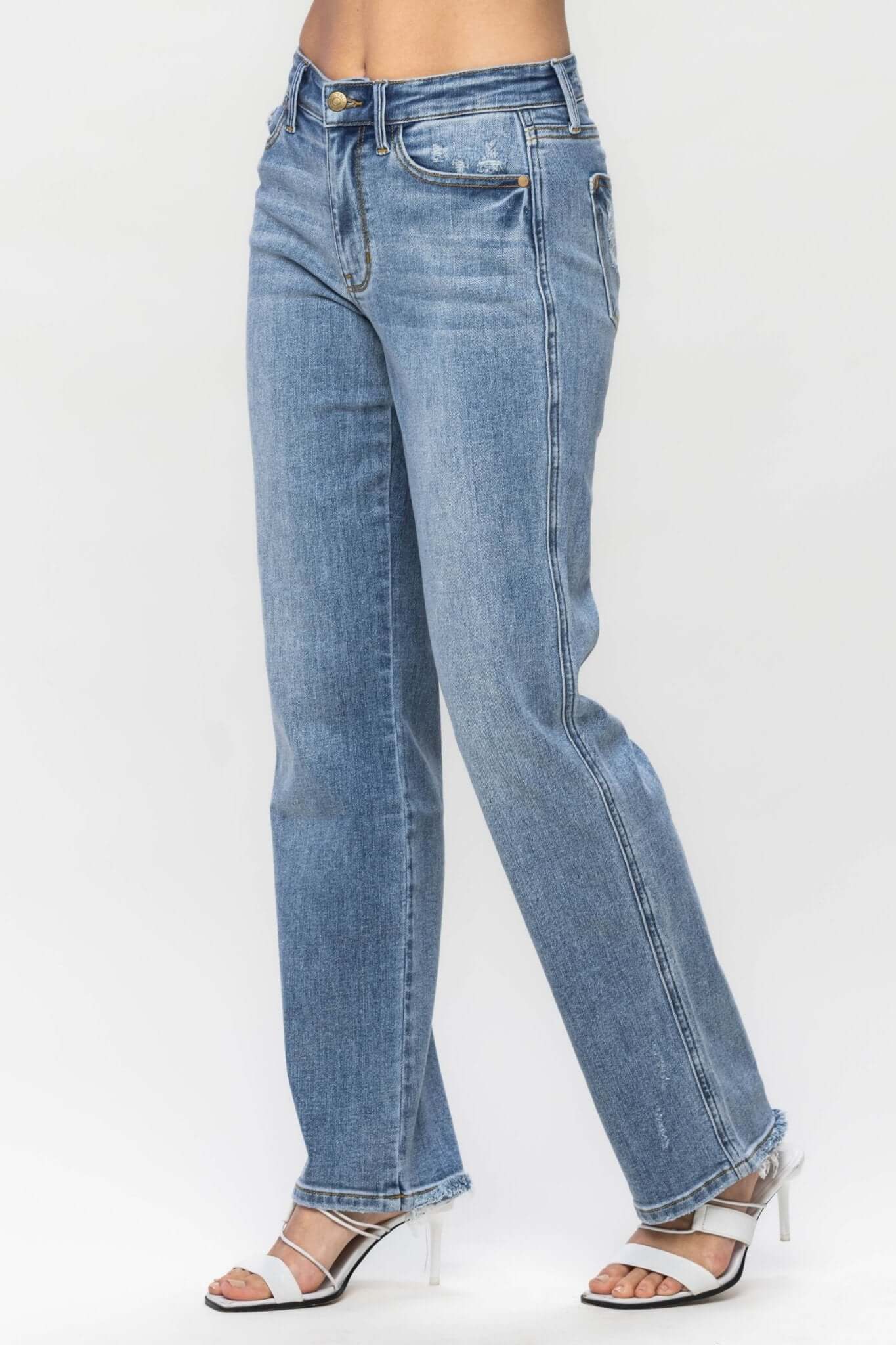 Scotti Mid-Rise Phone Pocket Dad Jean - Lavender Hills BeautyJudy Blue