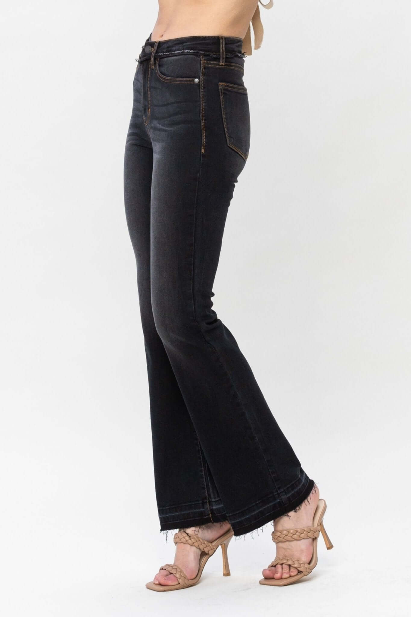 La-la Edgy Black Slim Bootcut Jeans | Judy Blue | 82535 - Lavender Hills BeautyJudy Blue