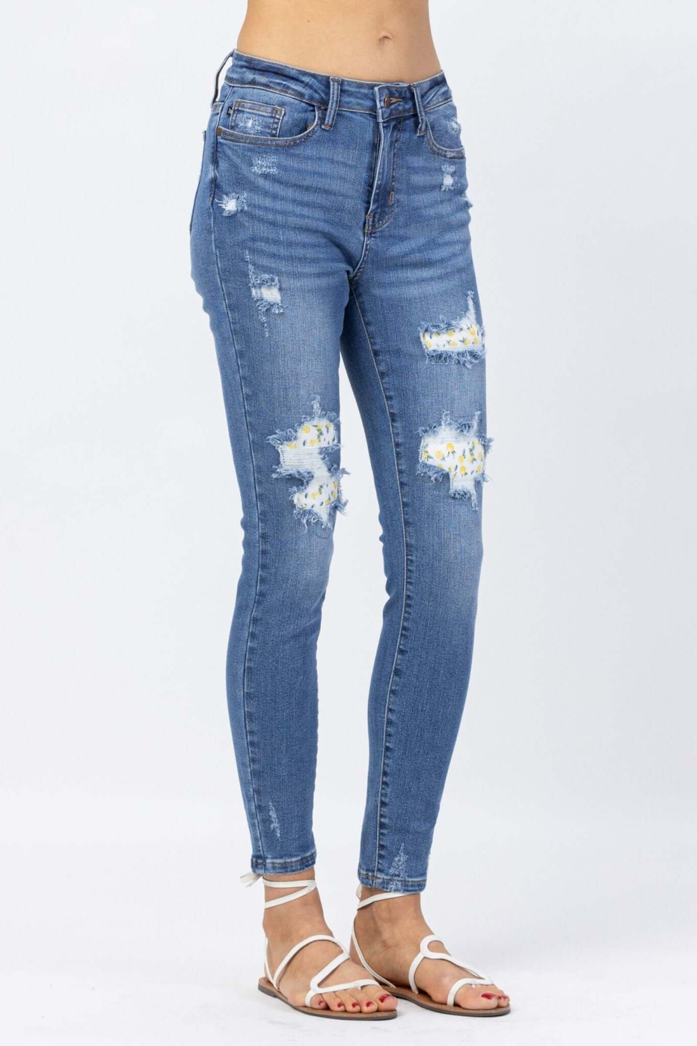 Lemon Patch High Rise Skinny Jeans | Judy Blue | 88233 - Lavender Hills BeautyJudy Blue88233REG-MD-0(24)