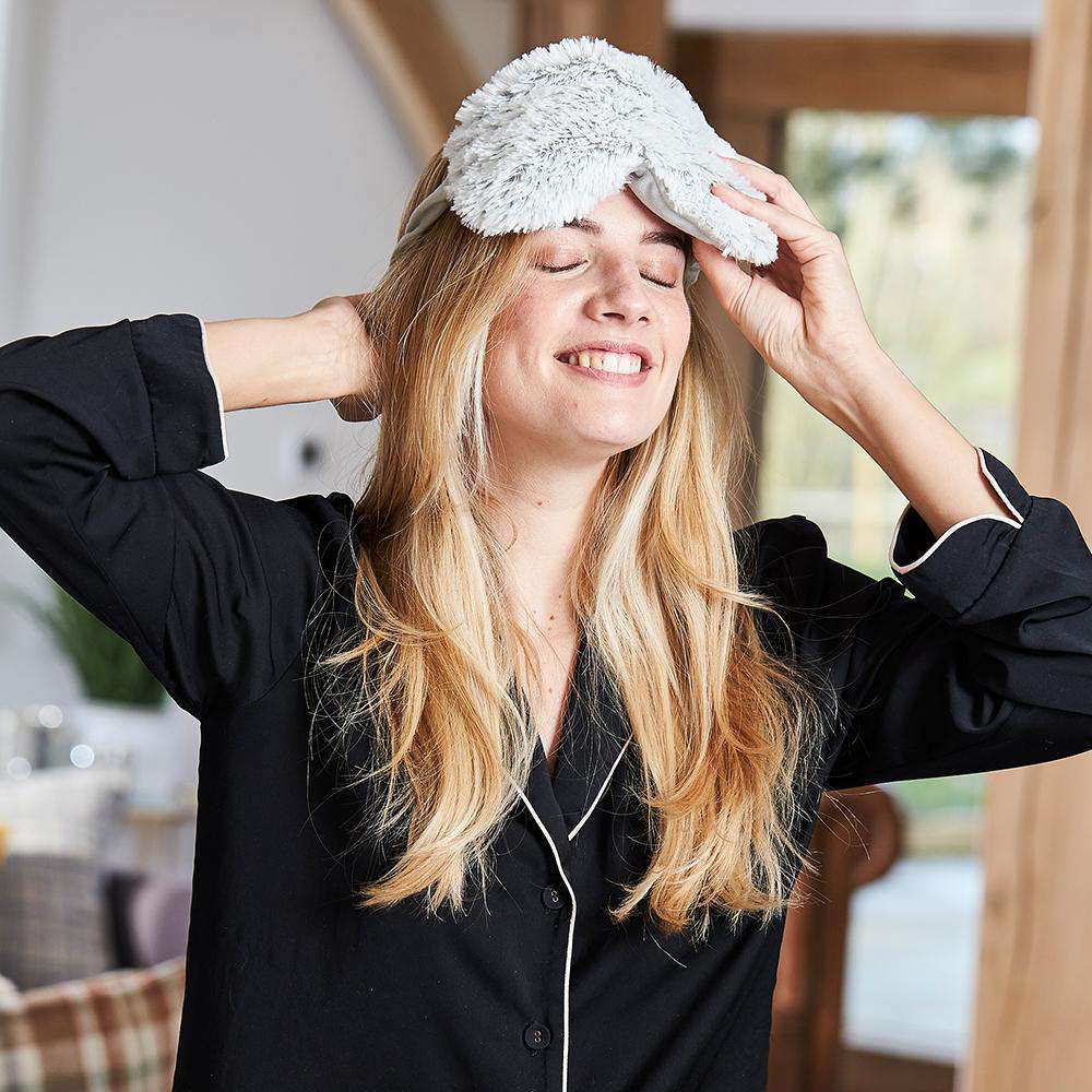 Marshmallow Eye Mask Gray | Warmies - Lavender Hills BeautyWarmies