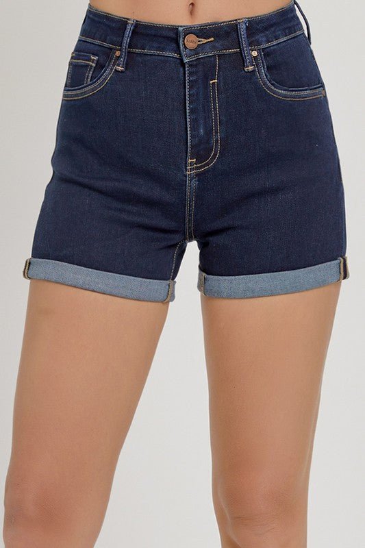 Miami High Rise Cuff Denim Shorts | Risen Jeans | RDS6079 - Lavender Hills BeautyRisen