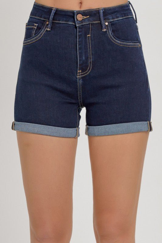 Miami High Rise Cuff Denim Shorts | Risen Jeans | RDS6079 - Lavender Hills BeautyRisen