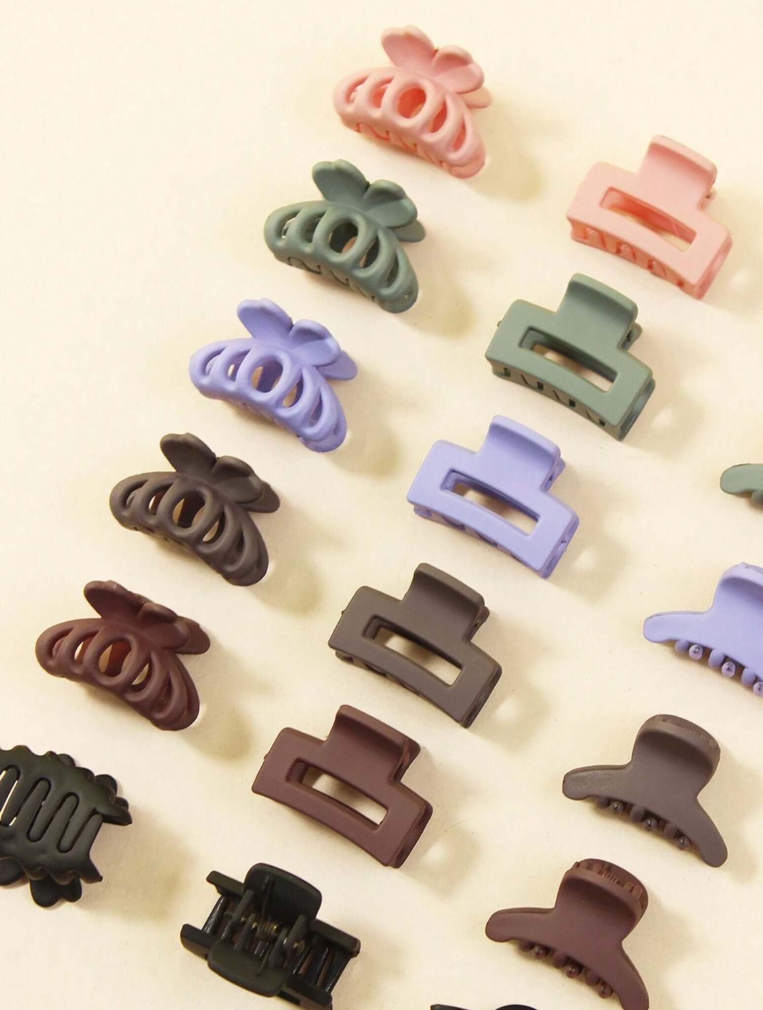 Mini Assorted Hair Claw Clips - Set of 10 - Lavender Hills BeautyLavender Hills Beauty