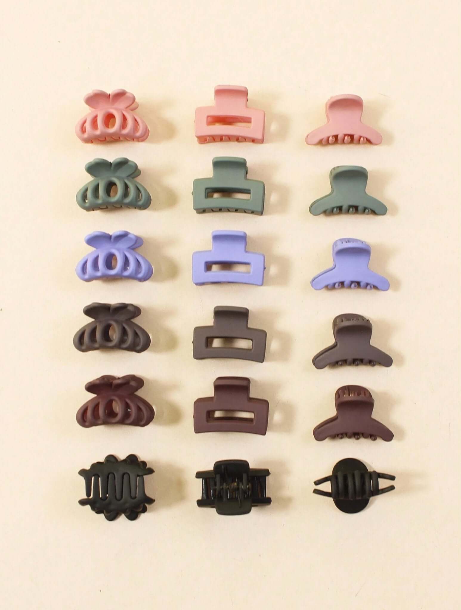 Mini Assorted Hair Claw Clips - Set of 10 - Lavender Hills BeautyLavender Hills Beauty