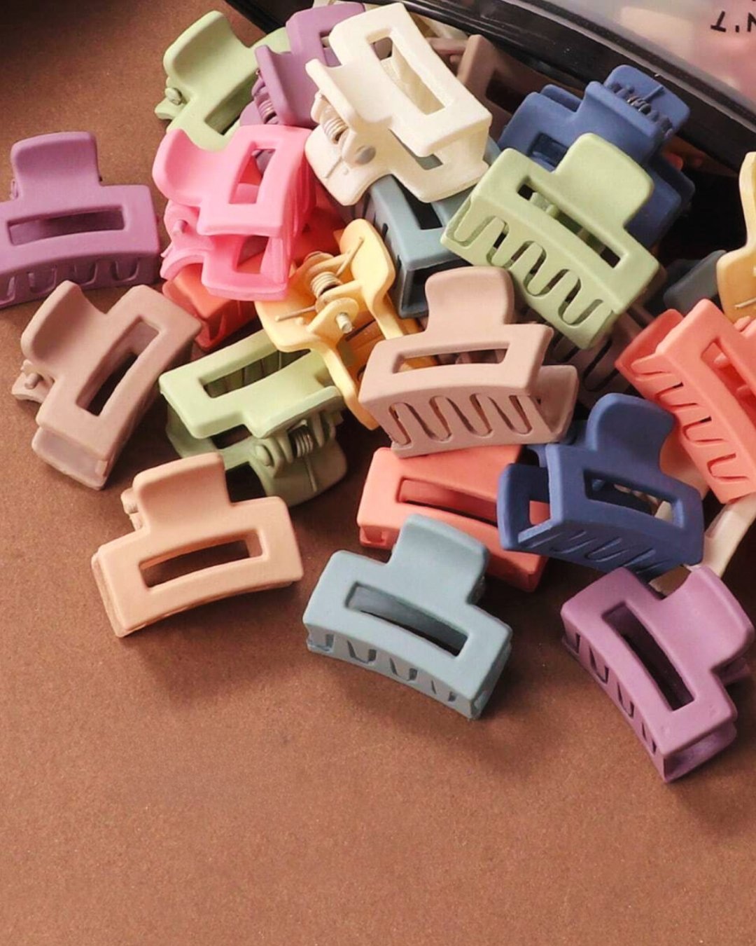 Mini Rectangle Hair Claw Clips Assorted Colors - Set of 10 - Lavender Hills BeautyLavender Hills Beautysc2302189559584363