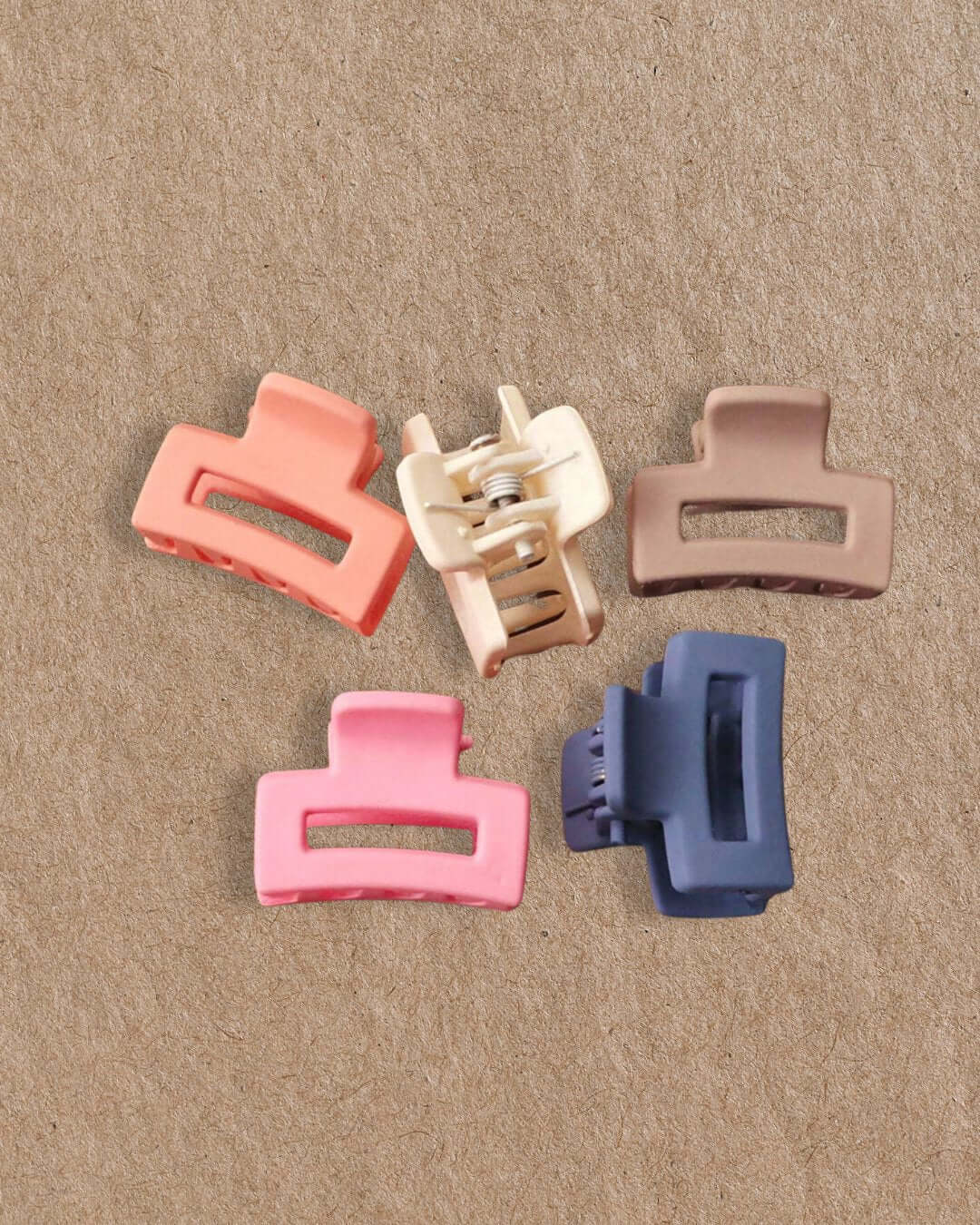 Mini Rectangle Hair Claw Clips Assorted Colors - Set of 10 - Lavender Hills BeautyLavender Hills Beautysc2302189559584363