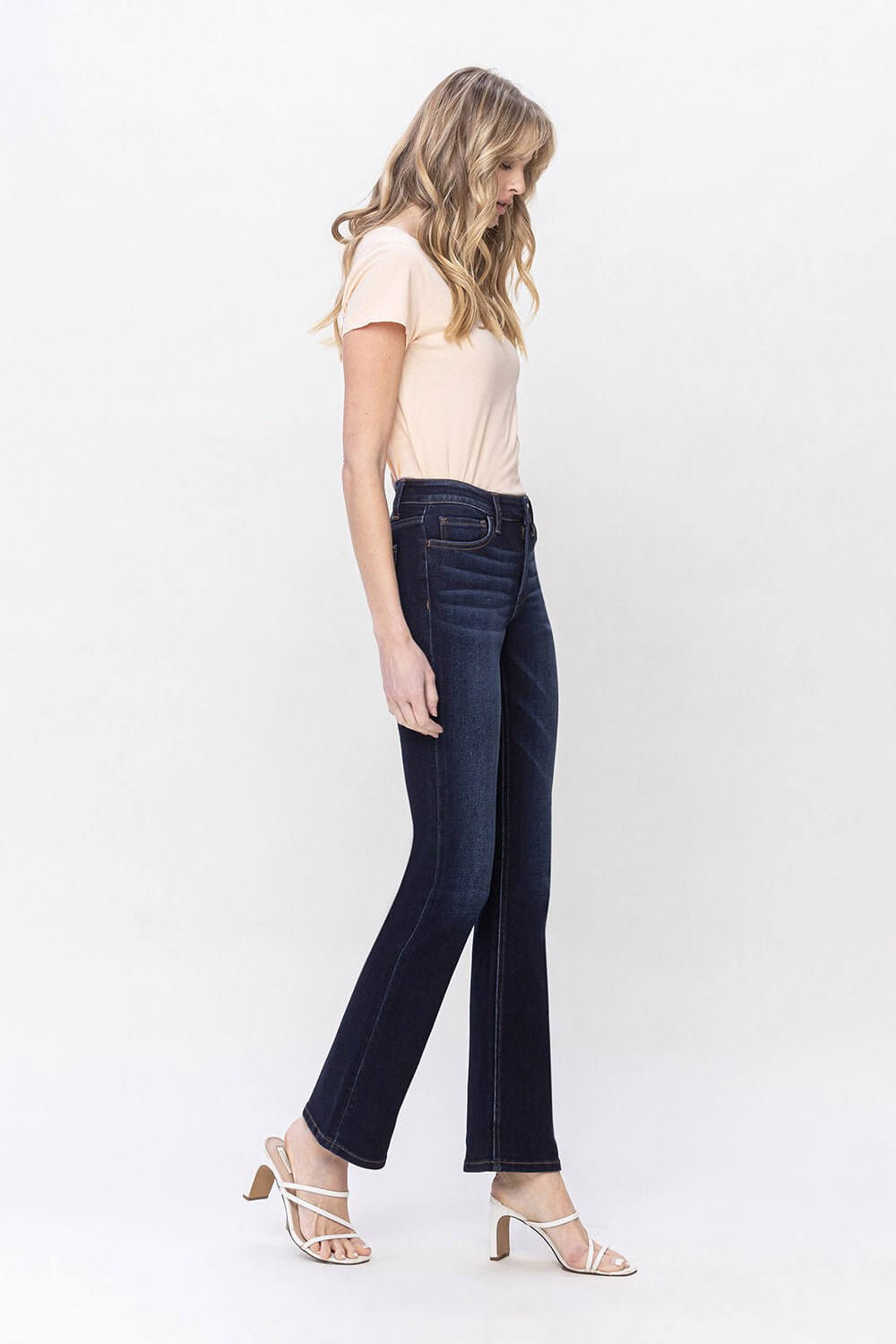 Miranda Mid Rise Bootcut Jean | Vervet by Flying Monkey | T5957 - Lavender Hills BeautyVervet