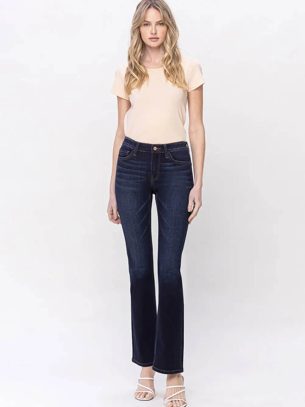 Miranda Mid Rise Bootcut Jean | Vervet by Flying Monkey | T5957 - Lavender Hills BeautyVervet