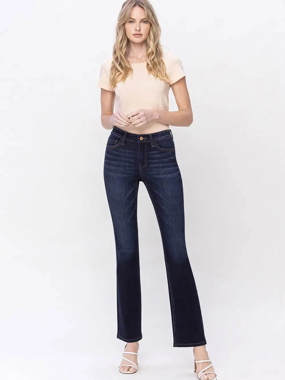 Miranda Mid Rise Bootcut Jean | Vervet by Flying Monkey | T5957 - Lavender Hills BeautyVervet