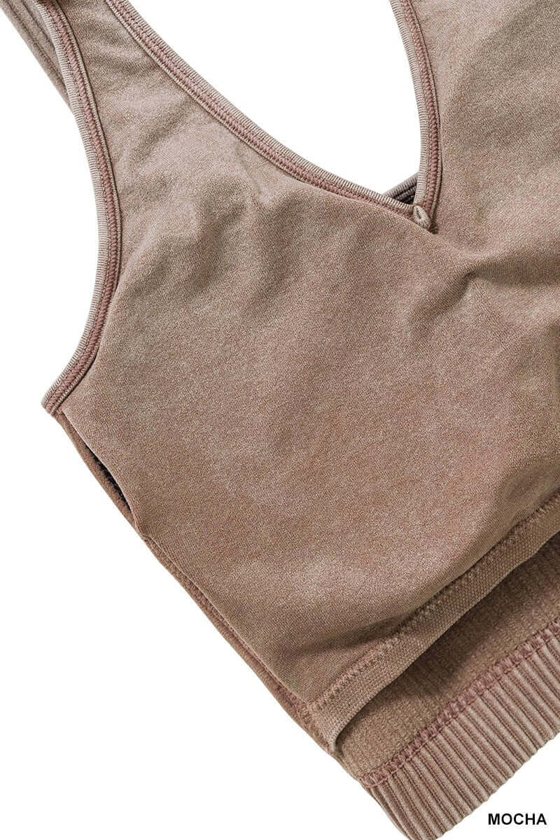 Padded Lift Bra Cropped Tank - Lavender Hills BeautyZenanaNTW-6175A-1