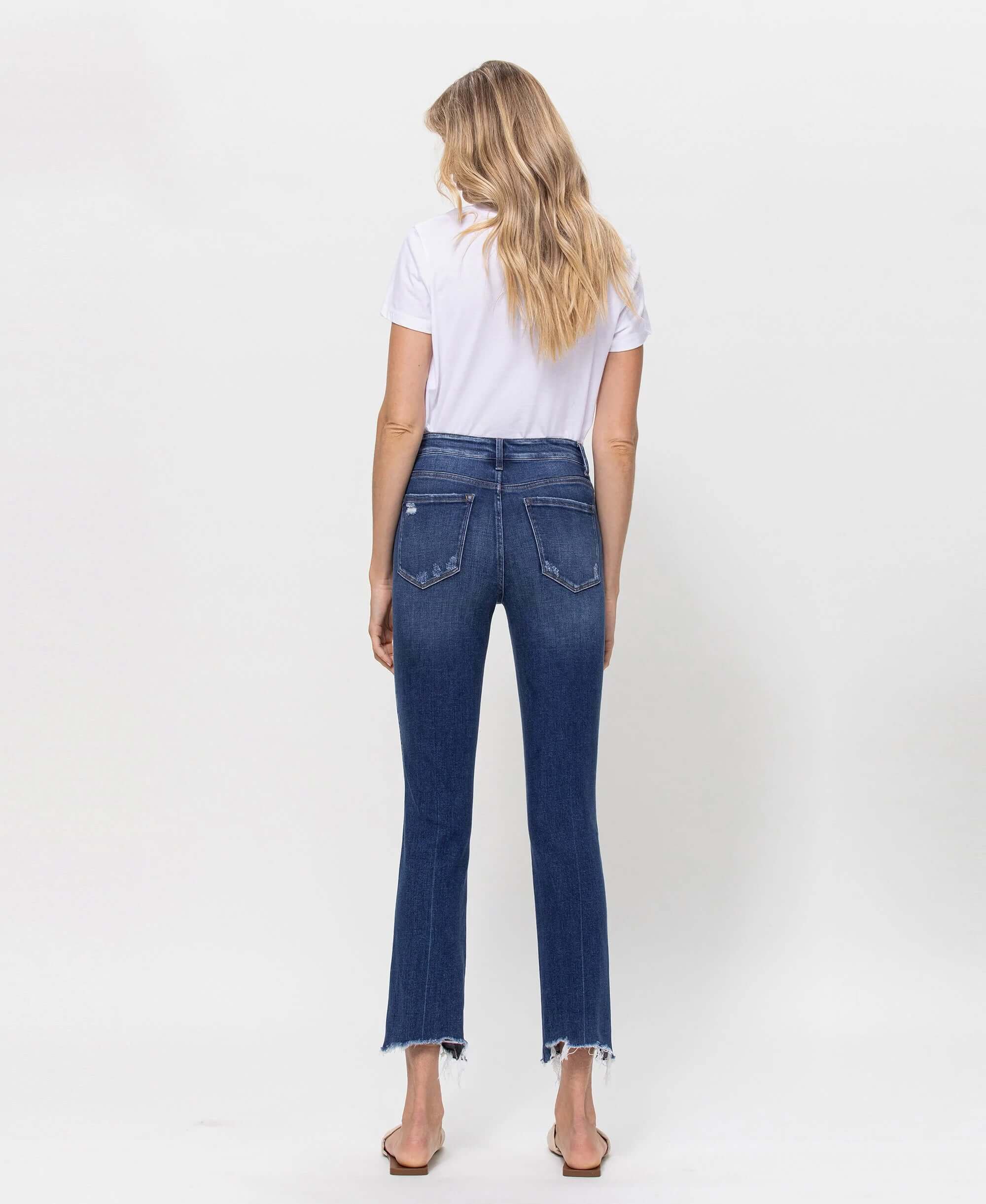 Flying Monkey New Frame - Mid Rise Crop Straight Jeans Flying Monkey