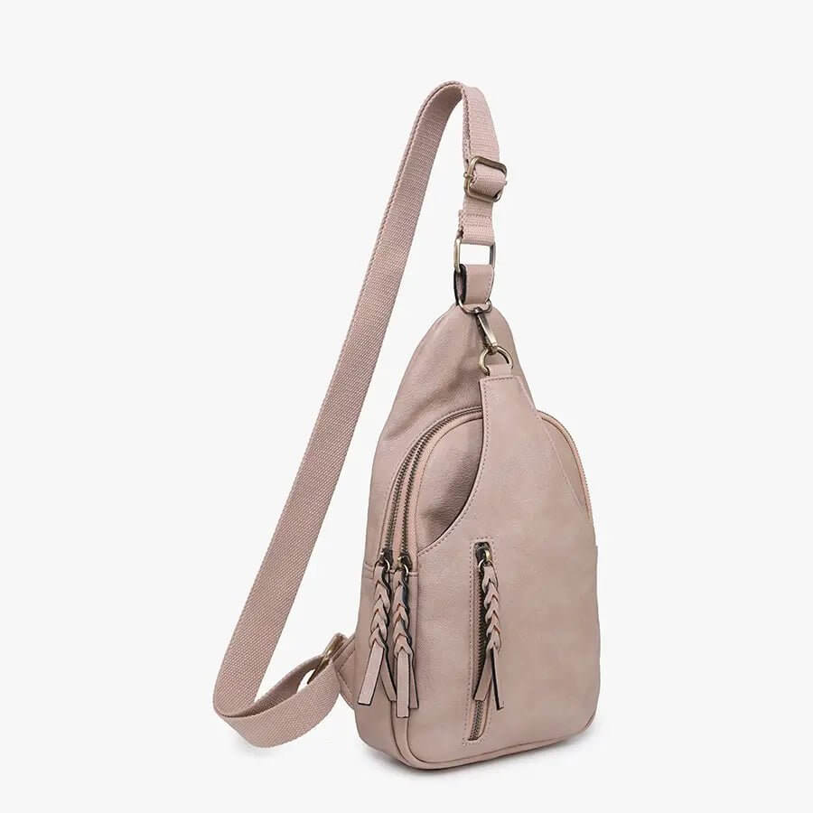 Nikki Dual Compartment Sling Pack Bag - Lavender Hills BeautyJen & Co