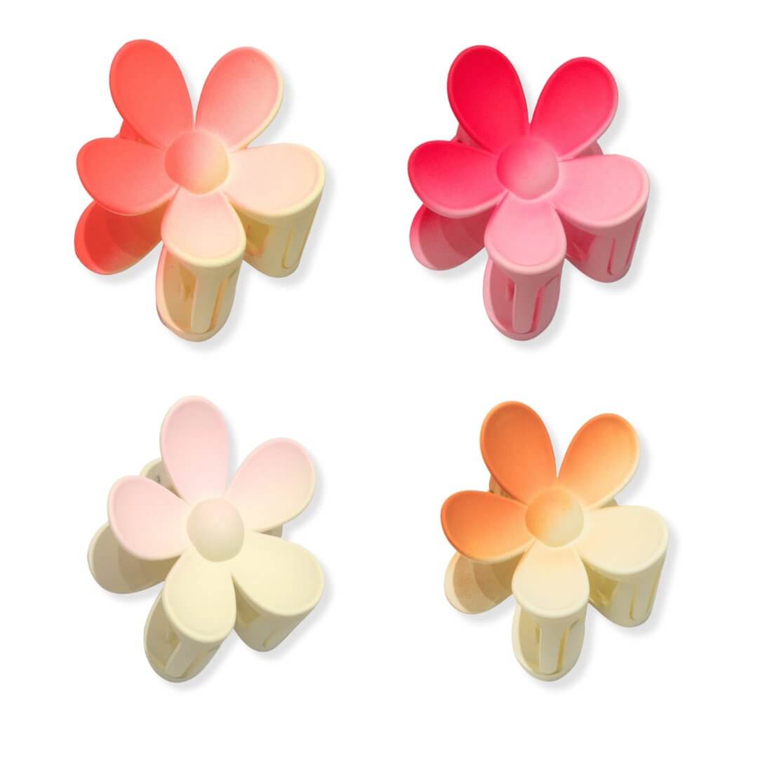 Flower Ombre Hair Claw Clip - 3 inch - Lavender Hills BeautyLavender Hills BeautyU-352