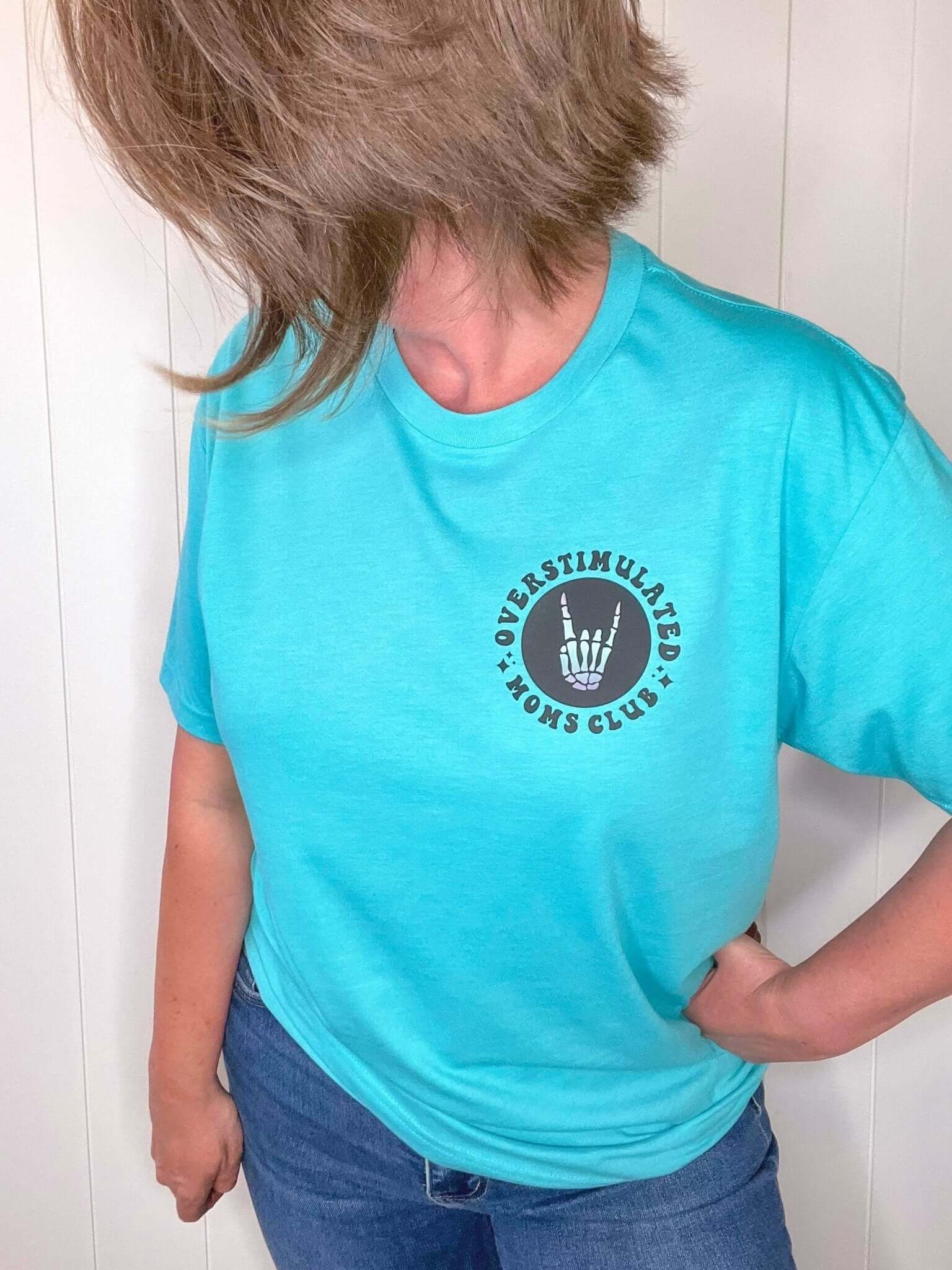 Overstimulated Moms Club Short Sleeve T-Shirt - Lavender Hills BeautyLavender Hills Beauty Studio
