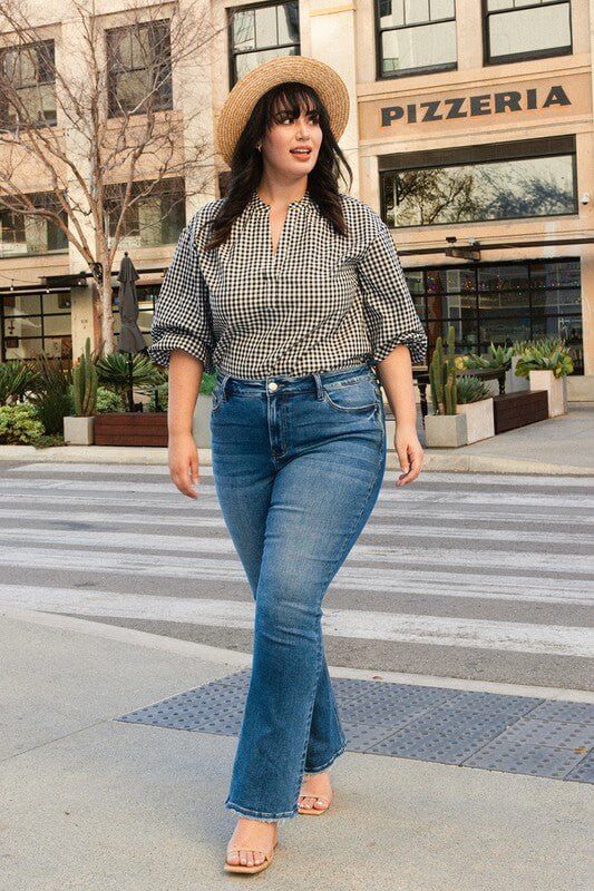 Paramount High Rise Slim Bootcut Jean | Lovervet by Vervet | LV1084 - Lavender Hills BeautyLovervet