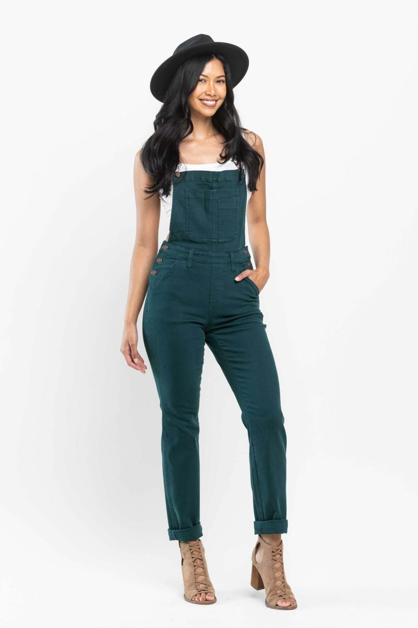 Peacock Boyfriend Overalls | Judy Blue | 88789 - Lavender Hills BeautyJudy Blue