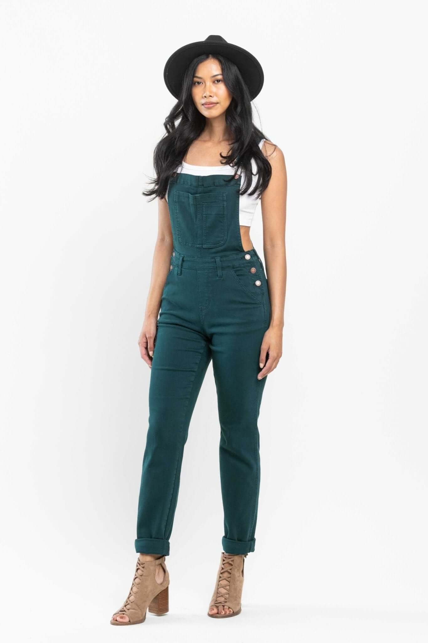 Peacock Boyfriend Overalls | Judy Blue | 88789 - Lavender Hills BeautyJudy Blue