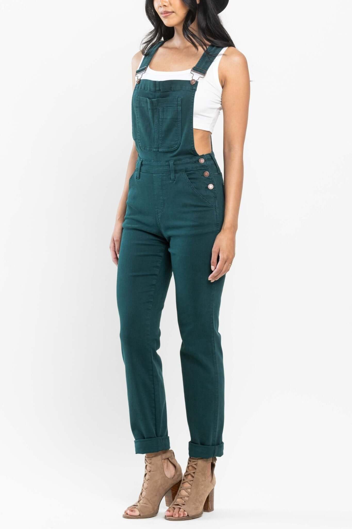 Peacock Boyfriend Overalls | Judy Blue | 88789 - Lavender Hills BeautyJudy Blue