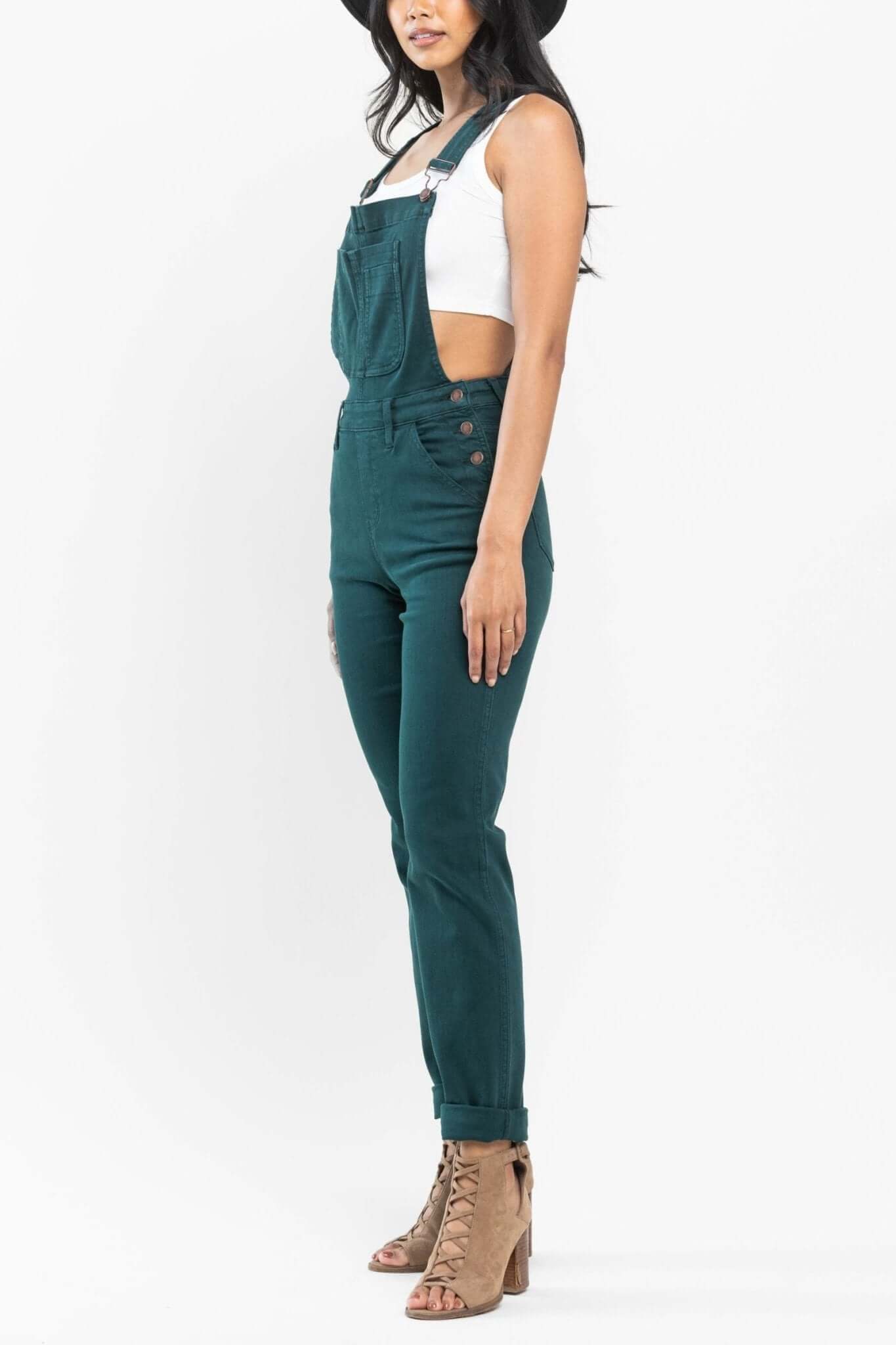 Peacock Boyfriend Overalls | Judy Blue | 88789 - Lavender Hills BeautyJudy Blue