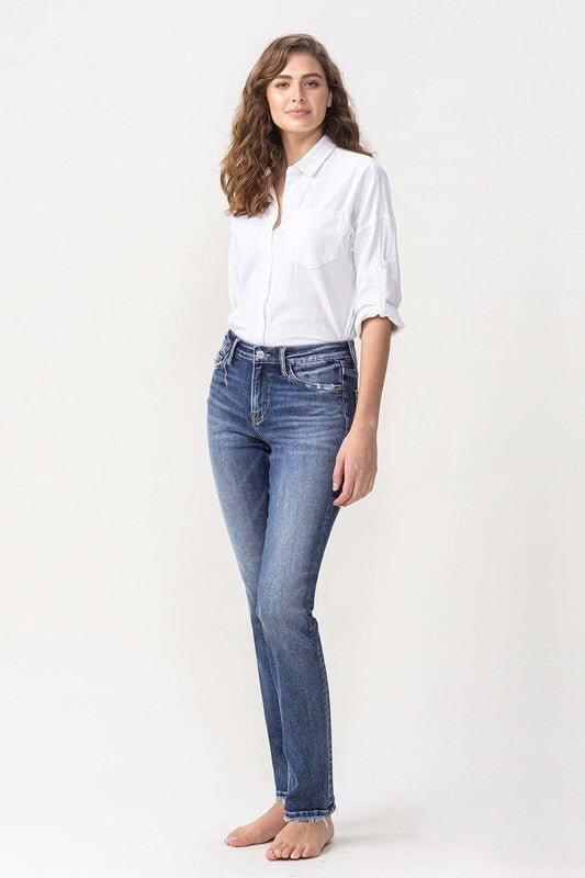 Pleasantly Straight Jean | Lovervet by Vervet | LV1027 - Lavender Hills BeautyLovervet