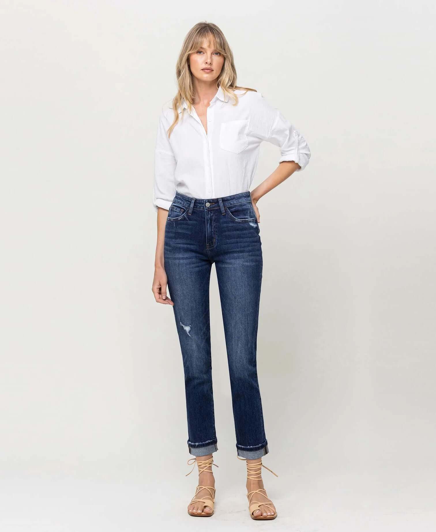 Flying Monkey Resident - Cuffed Stretch Boyfriend Jeans Flying Monkey