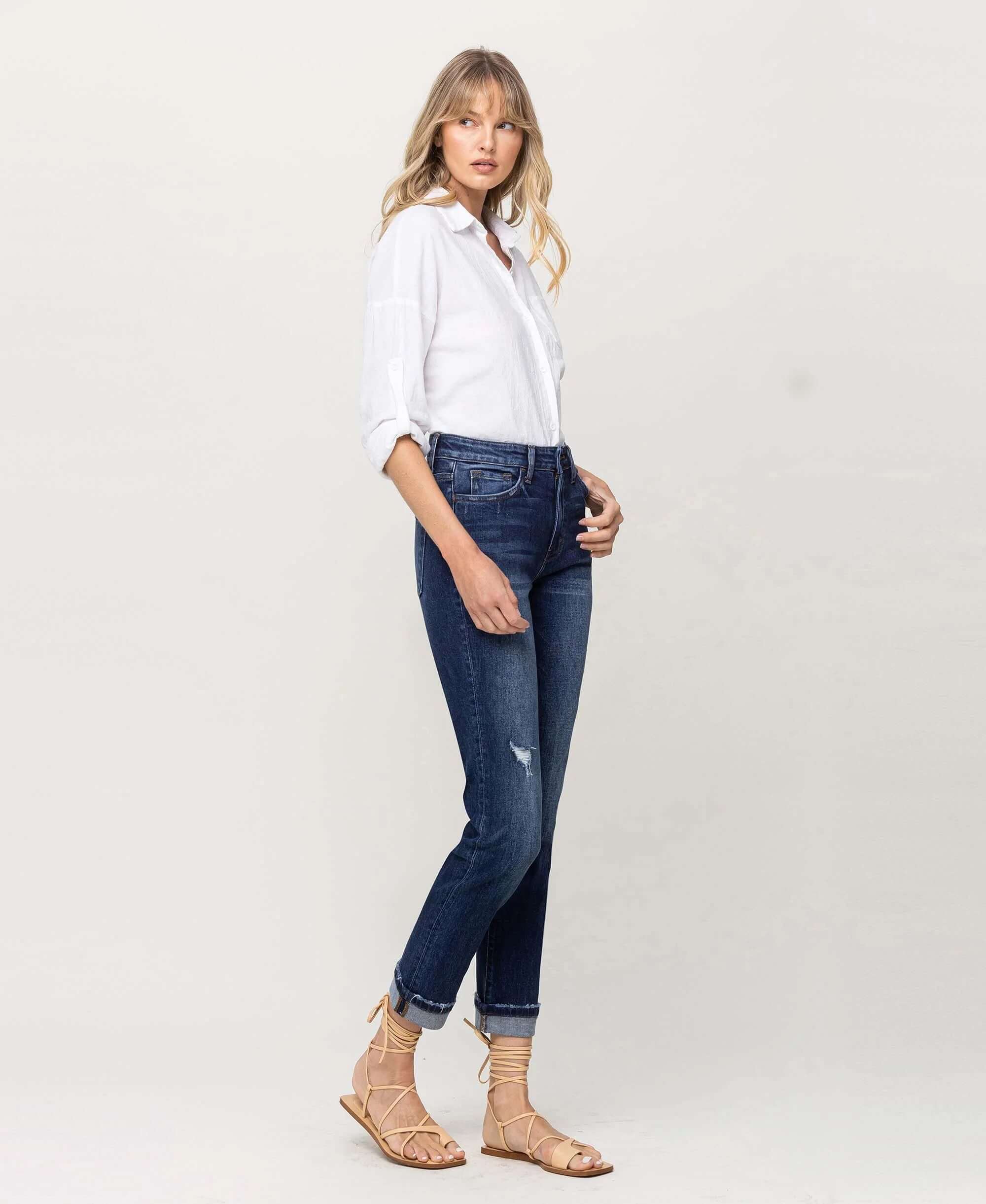 Flying Monkey Resident - Cuffed Stretch Boyfriend Jeans Flying Monkey