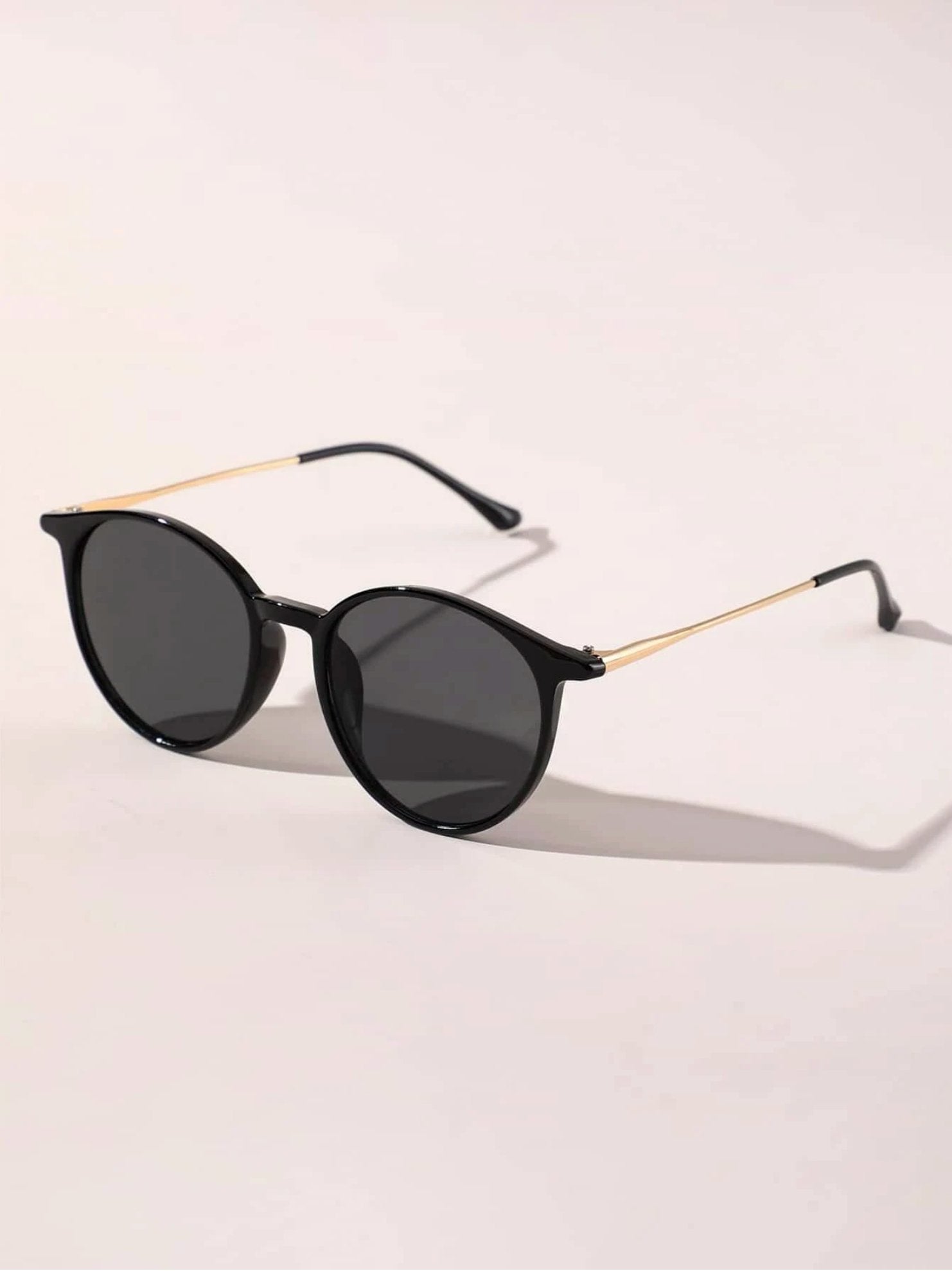 Round Black Sunglasses - Lavender Hills BeautyShein
