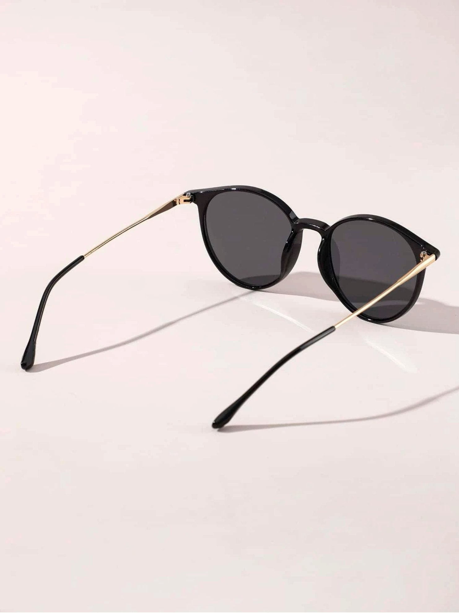 Round Black Sunglasses - Lavender Hills BeautyShein