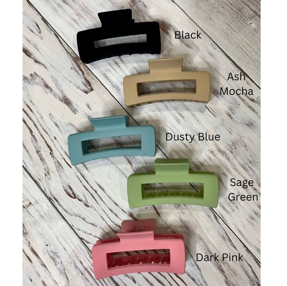 Rectangle Hair Claw Clip - 4 inch - Lavender Hills BeautyLavender Hills Beauty