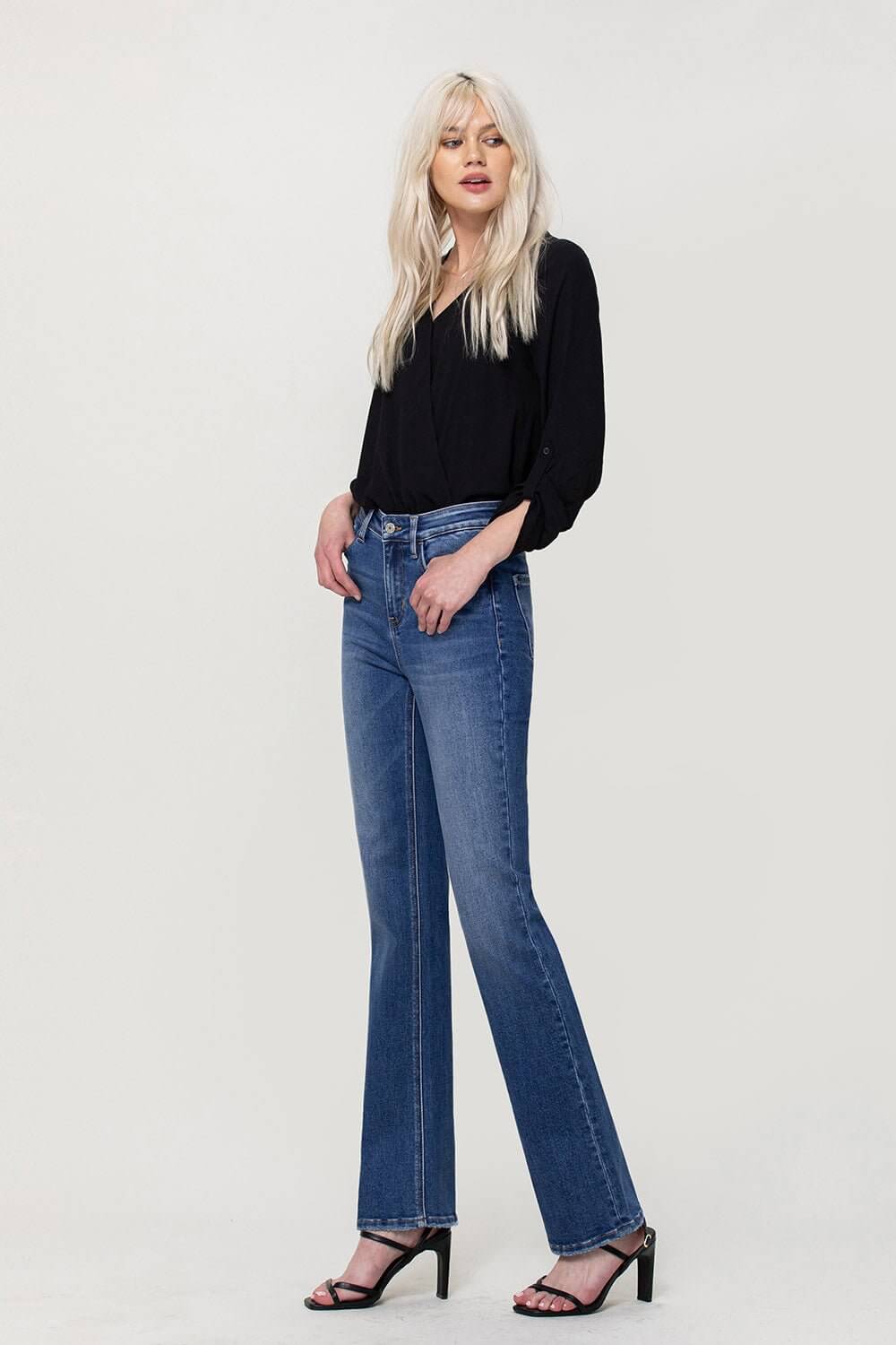 Skylar Slim Bootcut Jeans | Vervet by Flying Monkey | T5353 - Lavender Hills BeautyVervet