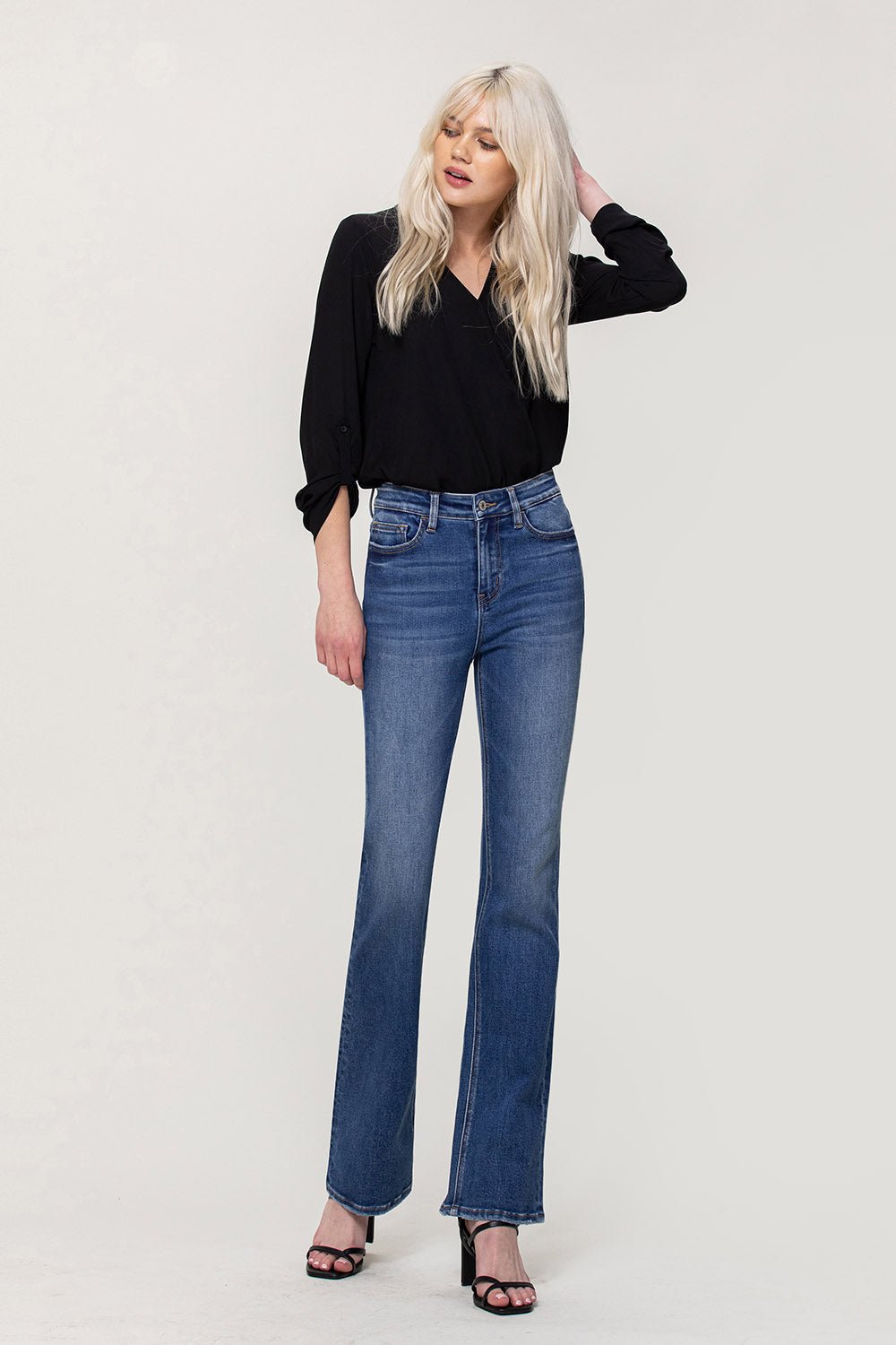 Skylar Slim Bootcut Jeans | Vervet by Flying Monkey | T5353 - Lavender Hills BeautyVervet