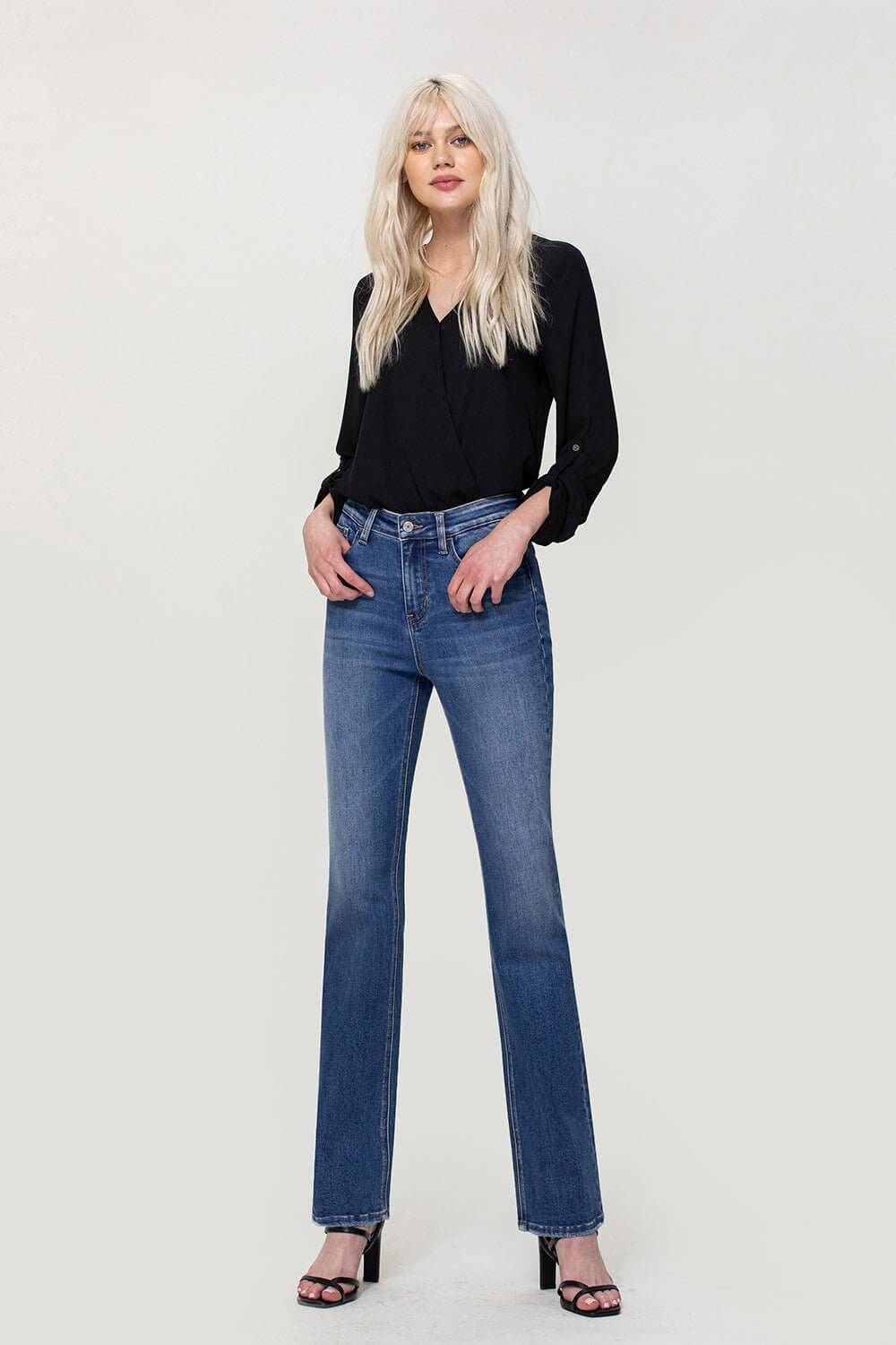 Skylar Slim Bootcut Jeans | Vervet by Flying Monkey | T5353 - Lavender Hills BeautyVervet