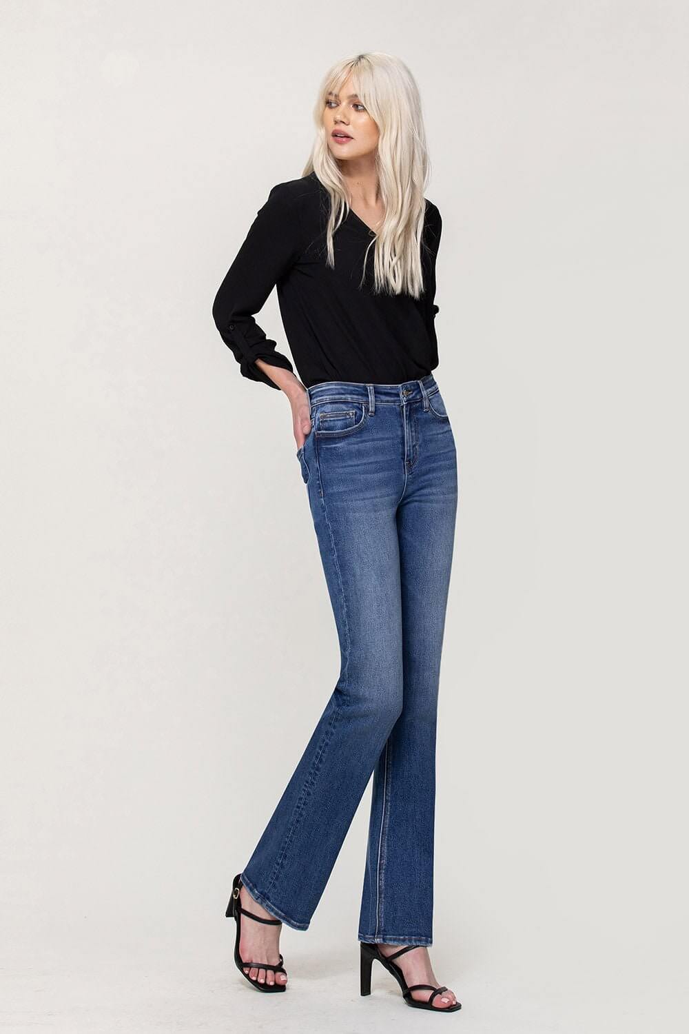 Skylar Slim Bootcut Jeans | Vervet by Flying Monkey | T5353 - Lavender Hills BeautyVervet