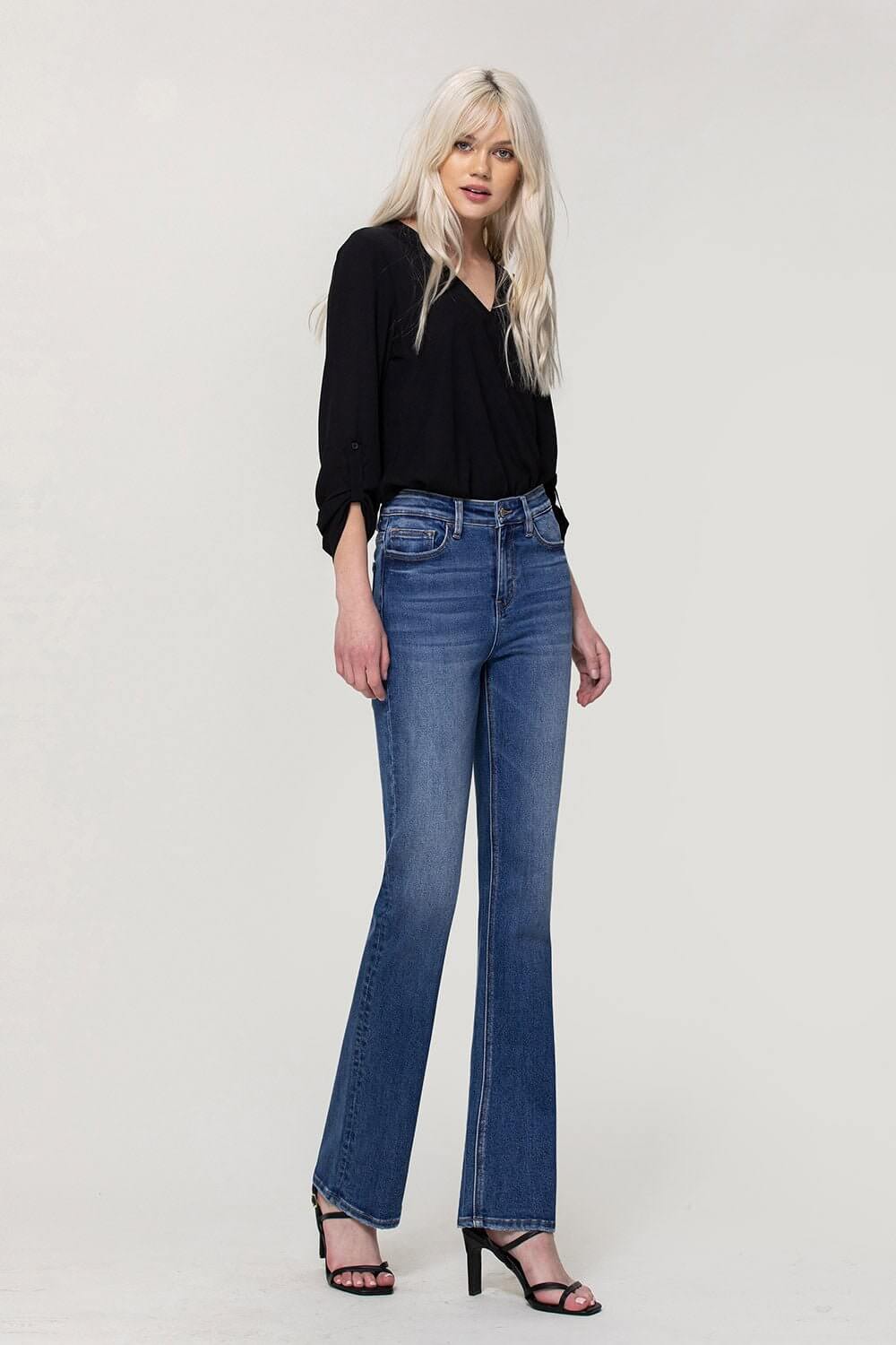 Skylar Slim Bootcut Jeans | Vervet by Flying Monkey | T5353 - Lavender Hills BeautyVervet