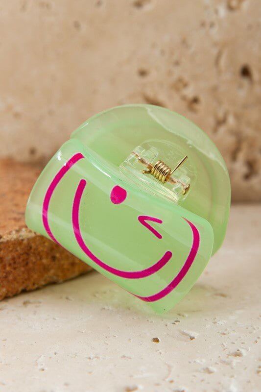 Smiley Face Hair Claw Clip - Lavender Hills BeautyLavender Hills Beauty40H611