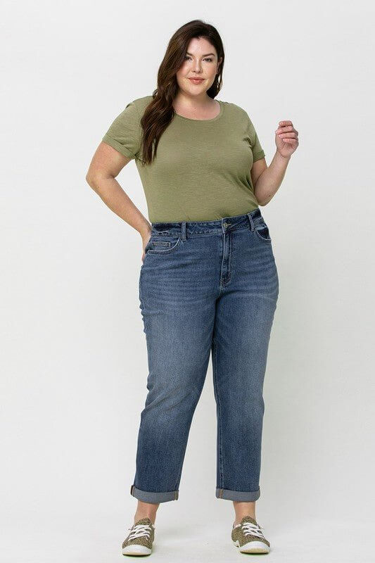 Skeeter Plus Boyfriend Stretch Jean | Vervet by Flying Monkey | V2117-P - Lavender Hills BeautyVervetV2117-P