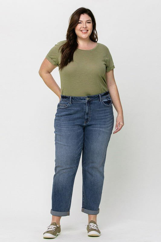 Skeeter Plus Boyfriend Stretch Jean | Vervet by Flying Monkey | V2117-P - Lavender Hills BeautyVervetV2117-P