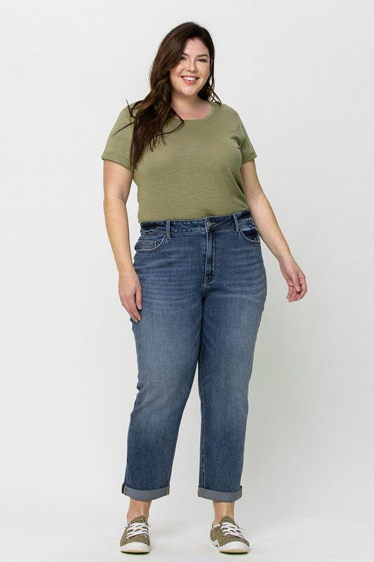 Skeeter Plus Boyfriend Stretch Jean | Vervet by Flying Monkey | V2117-P - Lavender Hills BeautyVervetV2117-P